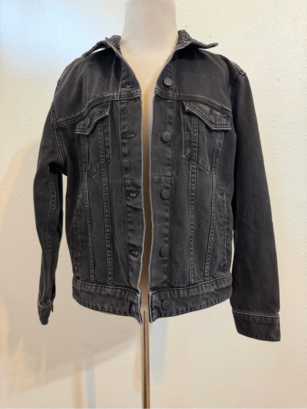 Marine Layer Washed Black Denim Jean Jacket Cotton truckers jacket - Picture 13 of 16